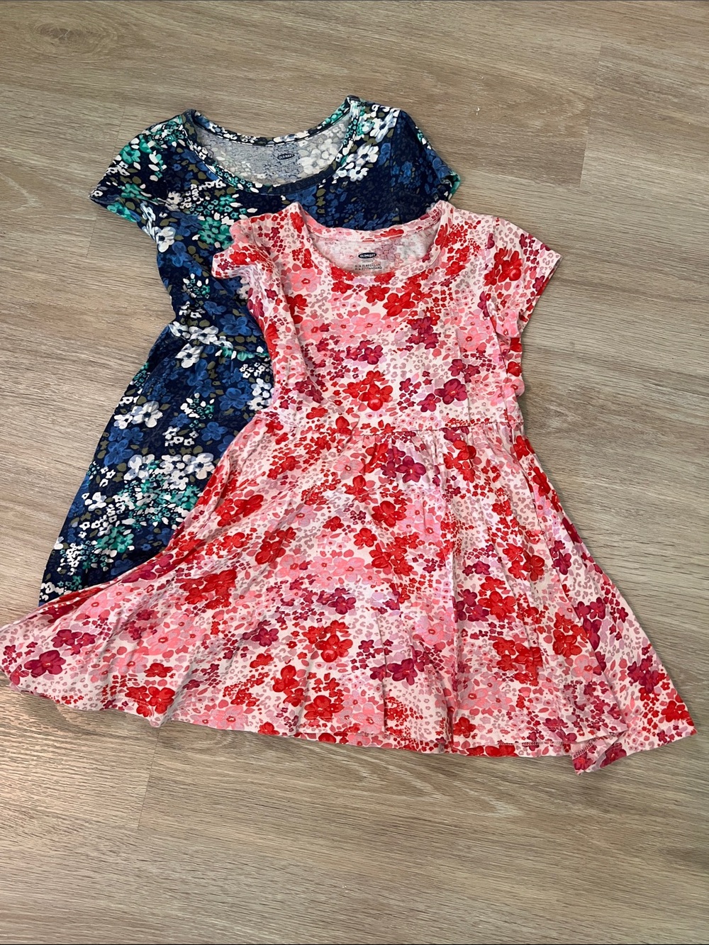 Old Navy Girls' Two-Pack Floral Dresses in Pink and Navy